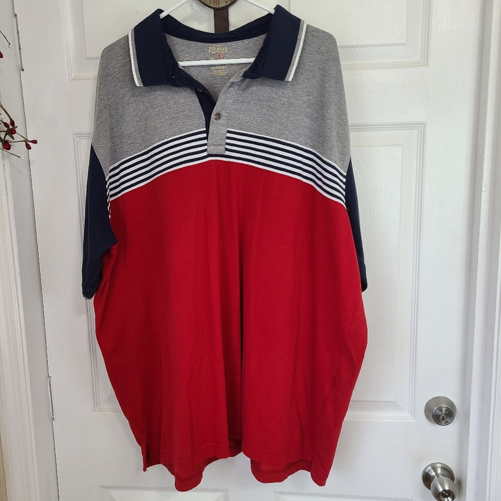 (20**) Red Head Brand Co. Men's Short Sleeve 3 Button Polo Shirt, Size: 3XL